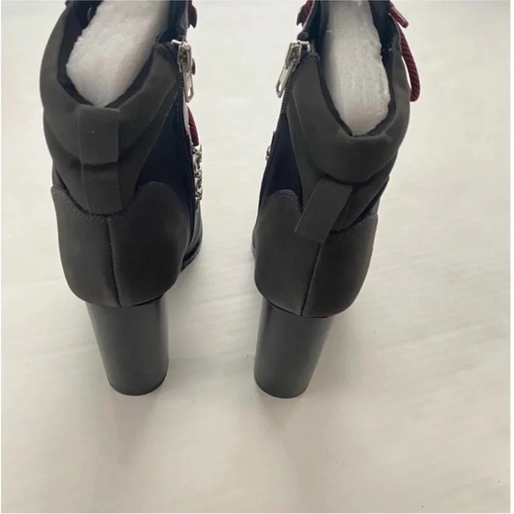 New Steve Madden Karey Black Multi Lightweight Lace Up Mid Heel Booties size 8 - Picture 13 of 13